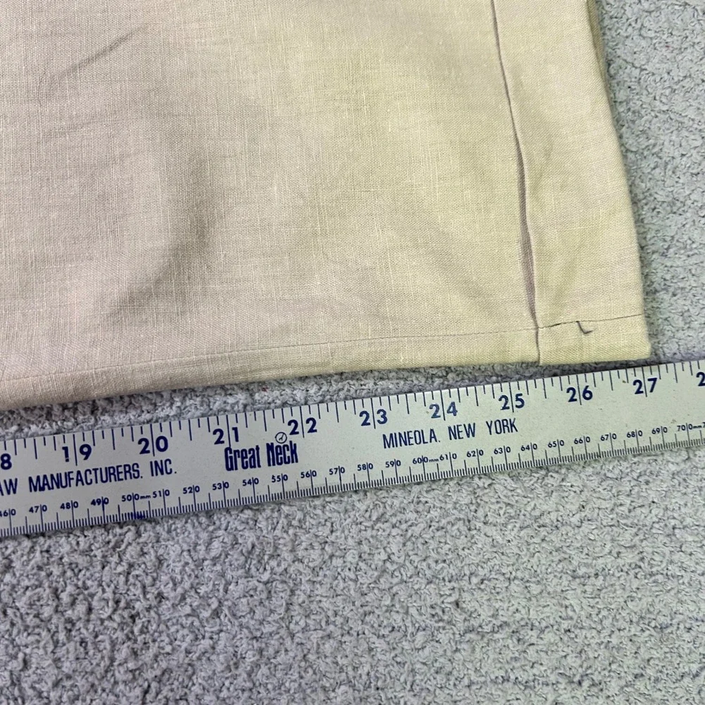 Sean John Trousers Pleated 38x30 Tan Vintage 90s Linen Blend Wide Leg Y2K Hip